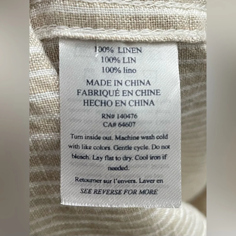 FAHERTY Linen Laguna Maxi Dress in Gus-Golden Sun Striped Size Medium - Picture 4 of 11